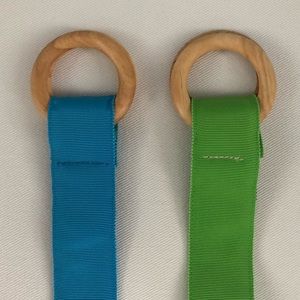 Ribbon Belts w/ Wooden Loop - set of 2